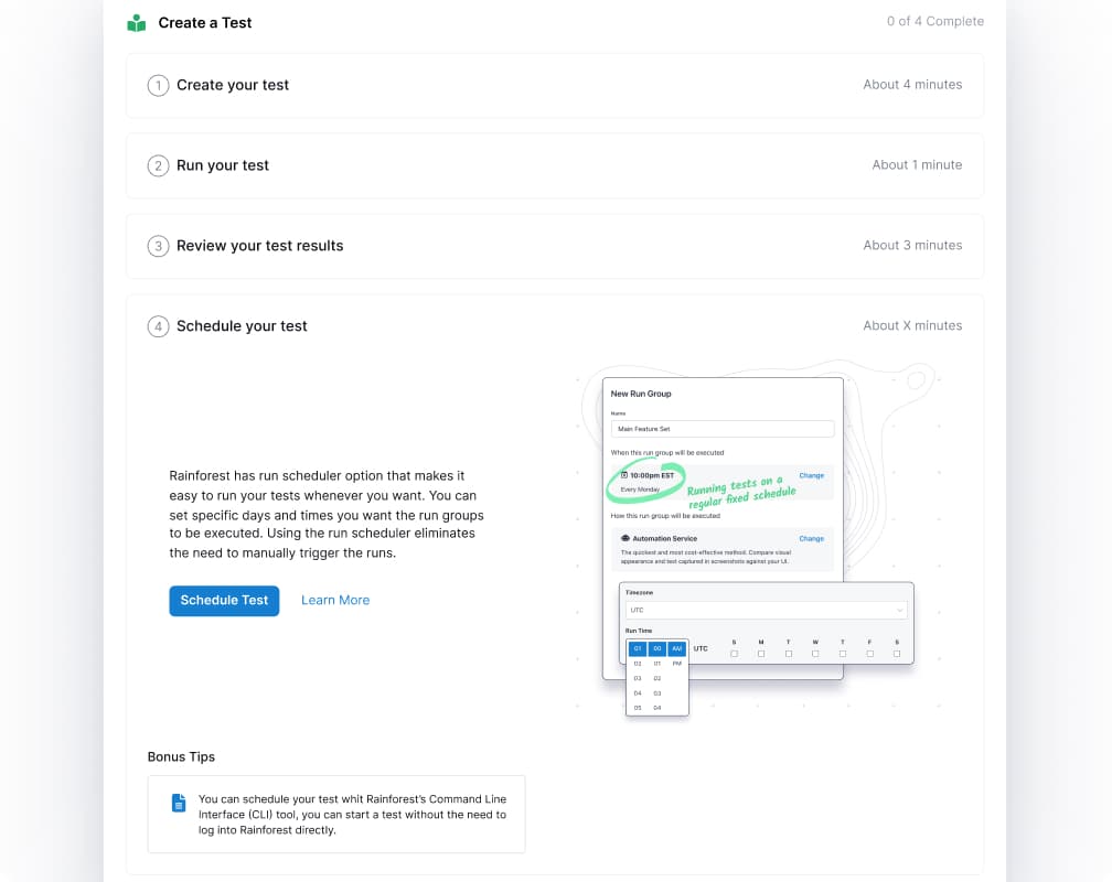Onboarding now introduces scheduling